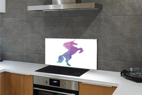 Pannello paraschizzi cucina Unicorno dipinto 100x50 cm