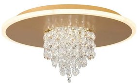 Searchlight 21126-32GO - Plafoniera LED dimmerabile DELUGE 20W/230V Ø 31,5 cm dorata