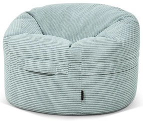 Pouf a sacco per bambini color menta con rivestimento in velluto a coste Roll 80 – SLOWDOWN