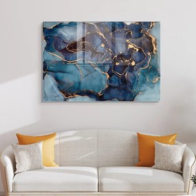 Pittura su vetro 100x70 cm Dark Marble - Wallity