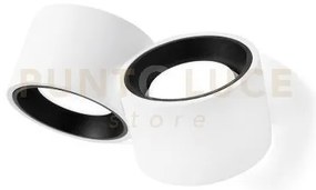 Nasso applique a parete 2 luci attacco gx53 biemissiva tonda nero 2...