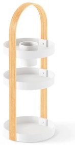 Organizer da bagno in legno in colore bianco e naturale Bellwood - Umbra