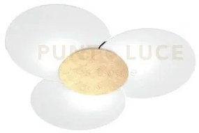 Clover applique-plafoniera d.100 cm 6 luci foglia oro 1114-100-fo