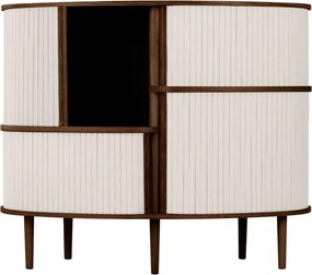 Armadietto marrone/beige con effetto rovere con ante scorrevoli 120x100x50 cm Audacious – UMAGE