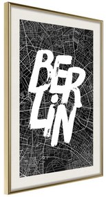 Poster  Negative Berlin [Poster]  Cornice Quadri Cornice d'oro con passe-partout, Larghezza x Altezza Home decor 30x45