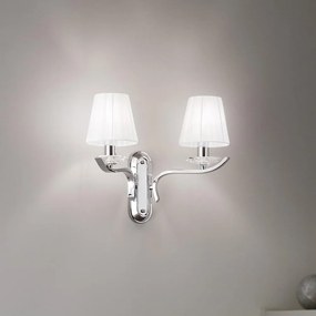 Ideal Lux - Lampada da parete in cristallo PEGASO 2xE14/28W/230V cromo lucido