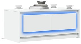 Tavolino Da Salotto Con Luci Led Bianco İn Truciolato /