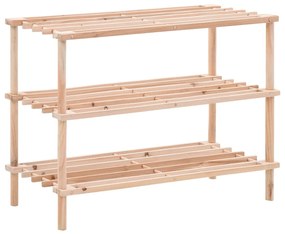 Scarpiera A 3 Livelli İn Legno Massello Di Abete /