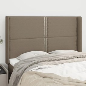 Testiera Ad Orecchio Tortora 147x16x118/128 Cm İn Tessuto /