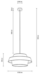 Spot-Light 150109104 - Lampadario a cavo PRETO GOLD 1xE27/60W/230V