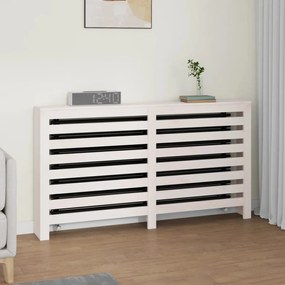 Copertura Termosifone Bianca 153x19x84 Cm Legno Massello Pino /
