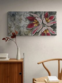 Stampa su tela – Fiori con perle