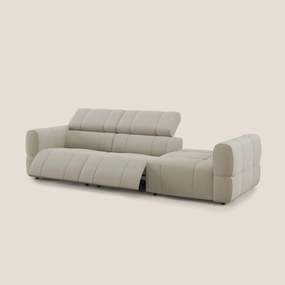 Giotto Divano con terminale e opzione relax elettrico in microfibra effetto velluto impermeabile T09
