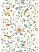 Sanderson Tapete Arils Garden - Indigo/ Red