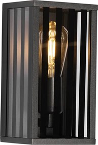 Lampada da parete esterna moderna nera 26 cm IP44 - Dijon