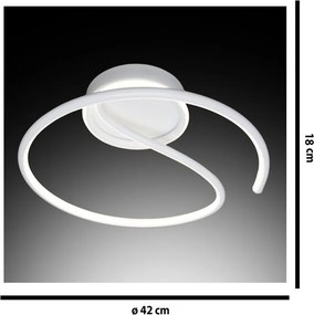 Plafoniera LED Norha Ø 42 cm bianco IP20 cct da bianco caldo a bianco freddo con regolazione di temperatura, 2000 lumen NOVECENTO