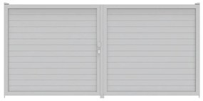 Cancello manuale battente ALBA Maia120 Close in alluminio, apertura centrale, L 400 x H 160 cm, di colore bianco