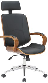 Sedia Ufficio Ergonomica İn Ecopelle Bürostuhl Dayton / Walnuss/schwarz