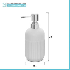Dispenser sapone da appoggio bianco in ceramica Cup