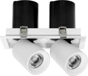 Faro LED da Incasso Orientabile 2x15W CCT Foro 160x75mm Bridgelux LED Colore Bianco Variabile CCT