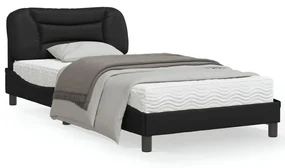 Giroletto con luci led nero 100x200 cm in similpelle