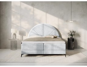 Letto boxspring grigio chiaro con contenitore 180x200 cm Sunset - Cosmopolitan Design