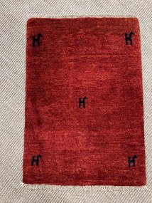 Gabbeh Tappeto 40 x 60 Rosso (Iran) Annodato A Mano