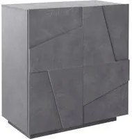 Madia 2 ante per Soggiorno Moderna 81,2x44,2x86cm - PULSE Colore: ardesia