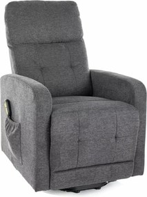 Poltrona reclinabile Otus II Brego grigio scuro – 66x92–144x100 cm