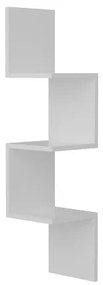 Mensola angolare da parete CORNER 105,4x25 cm bianca