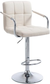 Sgabello Bar Lucy V2 İn Tessuto / Beige / Chrom