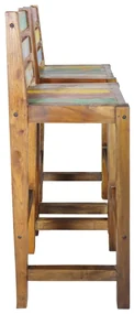 Sgabelli da bar 2 pz in legno massello di recupero