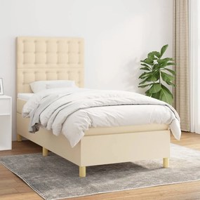 Giroletto A Molle Con Materasso Crema 100x200 Cm İn Tessuto /