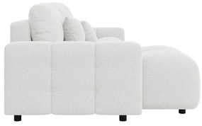 Divano angolare bianco allungabile (con composizione variabile) Luki – Ropez