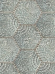 Rebel Walls Tapete Hexagon Tiles - Jade