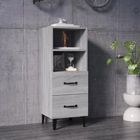 Credenza grigio sonoma 34,5x34x90 cm in legno multistrato