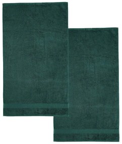Set di asciugamani tipo terry verde scuro in cotone 2 pz 90x140 cm Anti-Bacterial – Catherine Lansfield