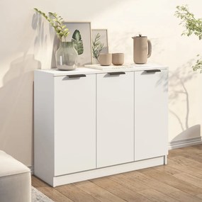 Credenza bianca 90,5x30x70 cm in legno multistrato