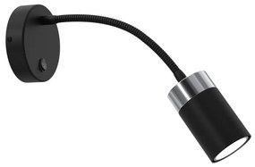 Lampada flessibile JOKER 1xGU10/8W/230V nero/cromo opaco