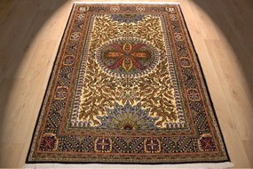Ghom Tappeto 140 x 210 (Iran) Annodato A Mano
