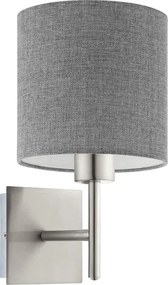 Eglo - lampada da parete LED TUNJA 1xE27/60W/230V cromo opaco/grigio