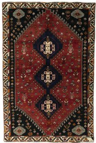 Shiraz Tappeto persiano 180 x 270 Rosso (Iran) Annodato A Mano