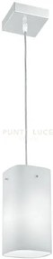 Lampadario a sospensione square bianca 1 luce attacco e27 10x10x23c...