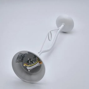 Lampadario a sospensione con supporto rigido RETRO II 1xE27/60W/230V bianco