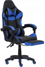 Sedia da gioco ergonomica CLASSIC con poggiapiedi blu