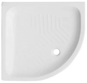 Piatto doccia 90x90 H 12 semicircolare in ceramica bianca con antiscivolo Tierra