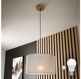 Brilagi - LED Lampadario a sospensione con filo ANTHONY 1xE27/60W/230V quercia/bianco