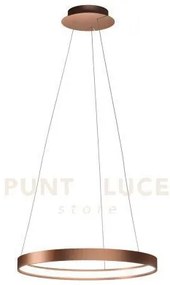 Anello lampadario a sospensione rame spazzolato diam.78cm 3000k 306...