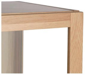 Vetrina in legno di quercia di colore naturale 88x140 cm Elba - Unique Furniture