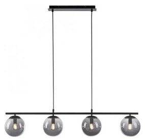 JUST LIGHT. 14604-18 - Lampadario a sospensione con filo WIDOW 4xE14/25W/230V nero